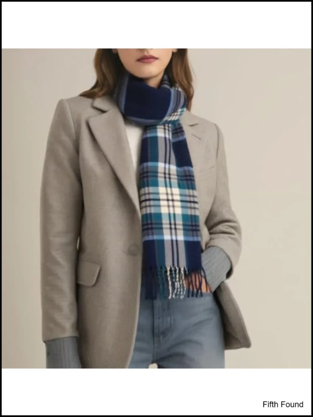 Oversized Plaid Winter Scarf Soft Warm Wrap Shawl 78.7x14.57